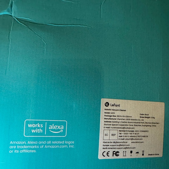 Robot Vacuum Lefant Black M210 Low Noise Tangle Free Pet Hair Wifi App Quiet OW - Picture 12 of 12